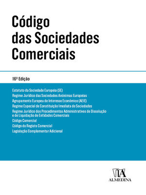 cover image of Código das Sociedades Comerciais--Ed. Bolso--16ª Edição
